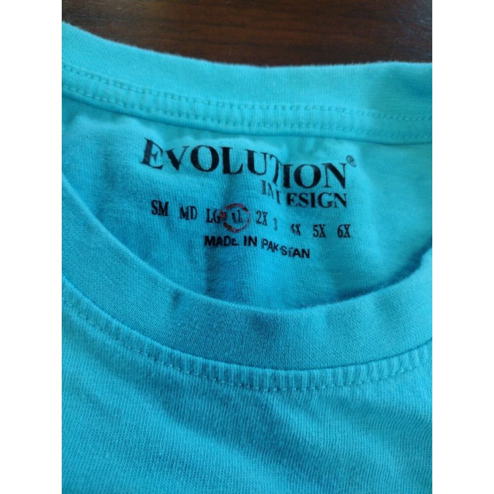 Evolution In Design Paper Chaser Embroidered T-shirt XL - Picture 2 of 2